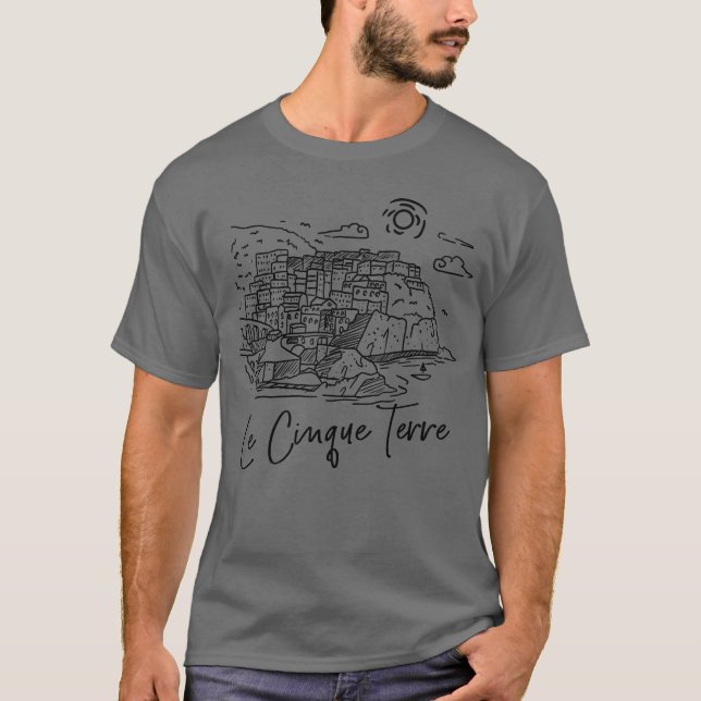 Camiseta Le Cinque Terre Italy Europe Vacation Viagem (Frente)