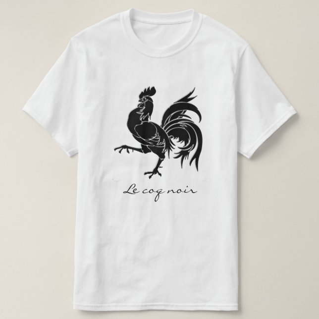 Camiseta Le coq noir o galo preto (Frente do Design)
