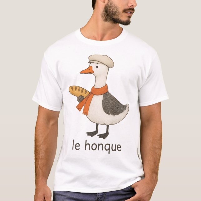 Camiseta Le Honque Funny French Goose (Frente)