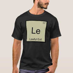 Camiseta Le - Malvado Legal Engraçado Símbolo de Elemento Q