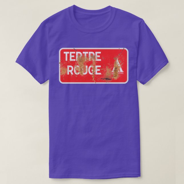 Camiseta Le Mans Tertre Rouge Rusty Campsite Sinal (Frente do Design)