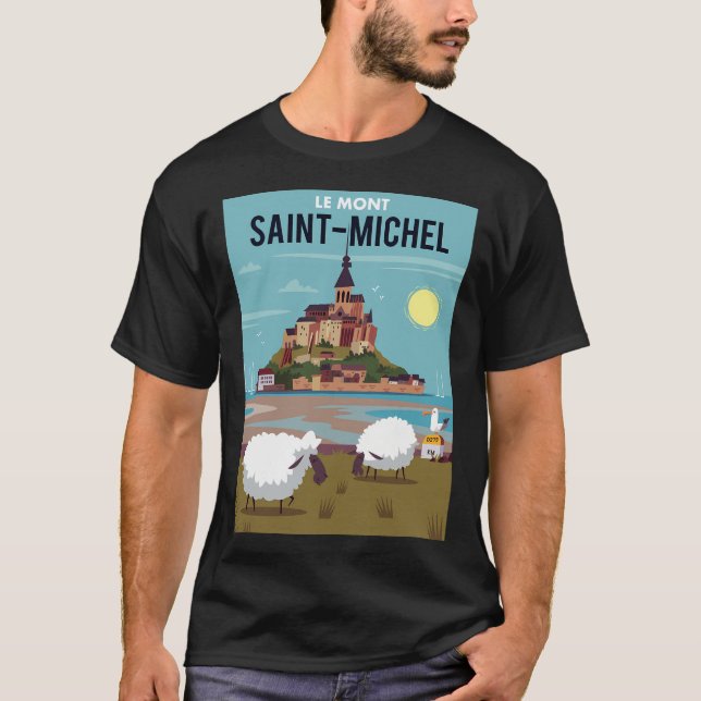 Camiseta Le Mont Santo Michel Poster (Frente)
