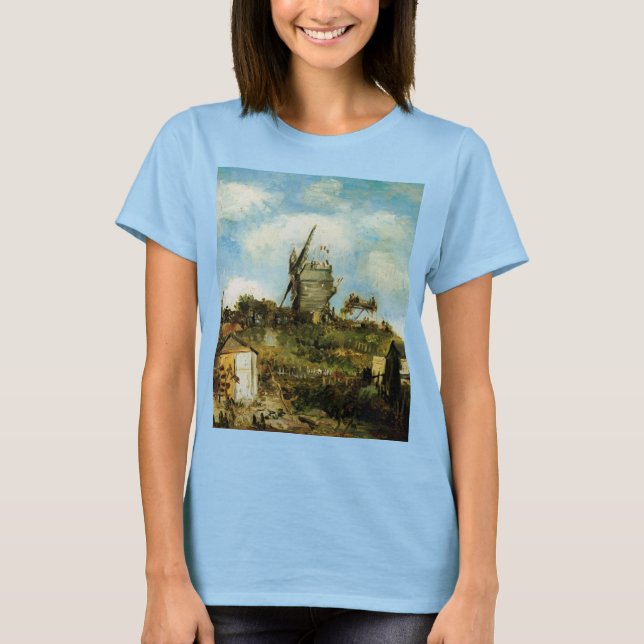 Camiseta Le Moulin de la Galette por Vincent van Gogh (Frente)