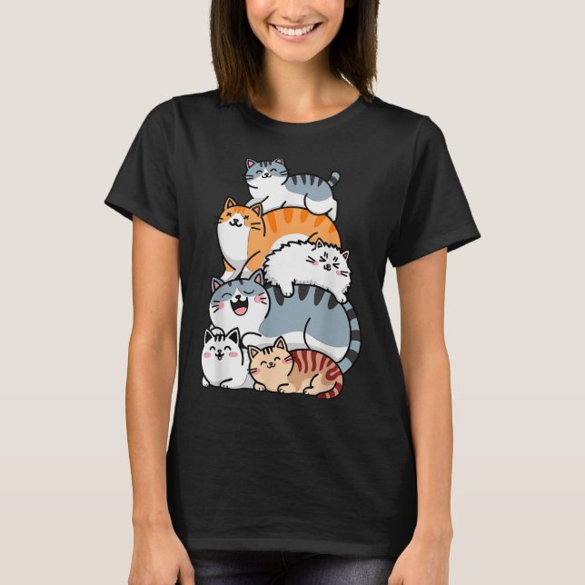 Camiseta Le Of Kitty Cats Funny Cute Cat Lover For Girls Ki (Frente)