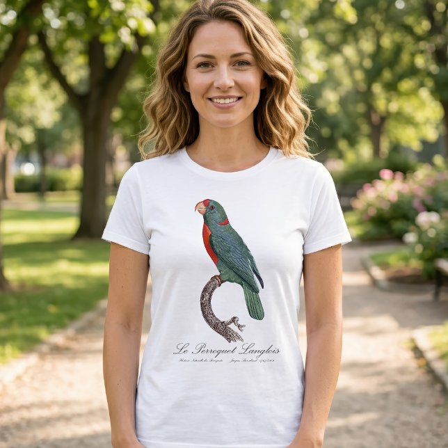 Camiseta Le Perroquet Langlois (Le Perroquet Langlois by Jacques Barraband. Women Basic White T-Shirt)