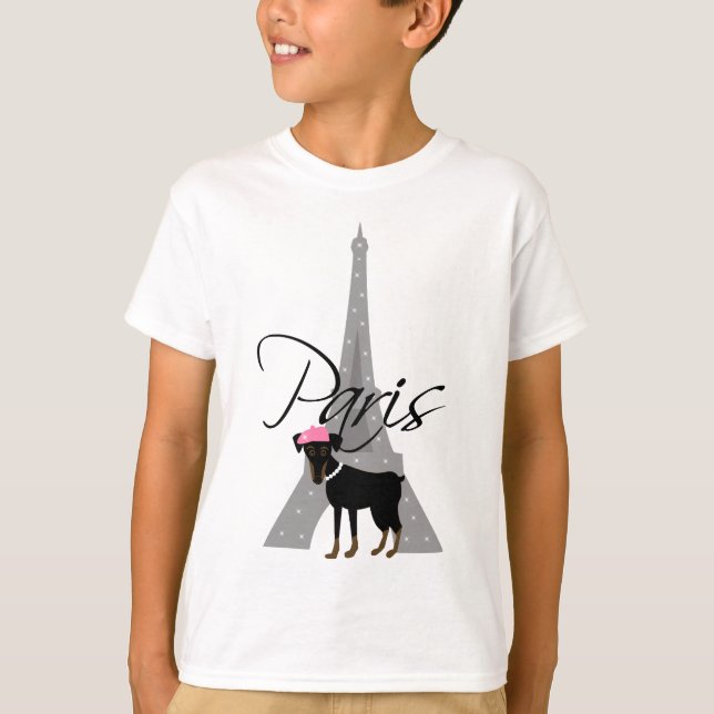 Camiseta Le petit chien à Paris (Frente)