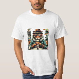 Camiseta Le Tigre Urbain : Coolitude Féline au Café