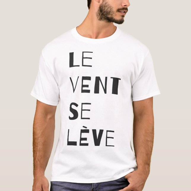 Camiseta Le Vent Se Leve - T-Shirt Preto (Frente)