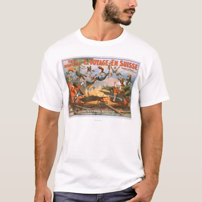 Camiseta Le viagem en Suisse - o desastre da estrada de (Frente)