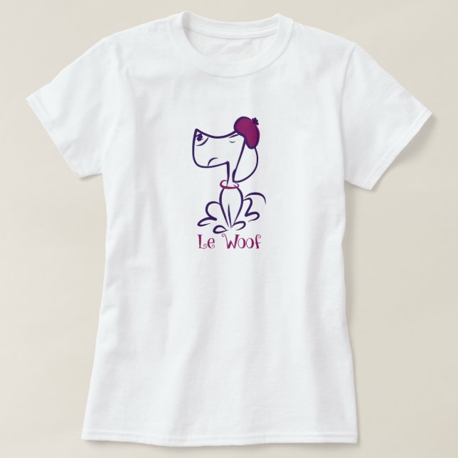 Camiseta Le Woof Doxie (Frente do Design)