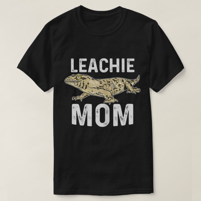 Camiseta Leachie Gecko Mãe Nova Gecko Gigante Caledónia Gra (Frente do Design)