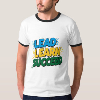 Camiseta "LEAD LEARN SUCESSO Slogan T-Shirt for Men" "Inspi