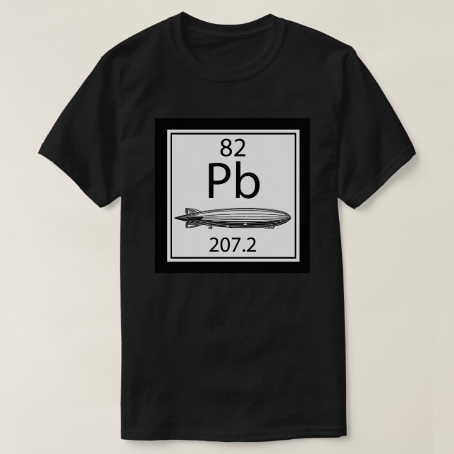 Camiseta Lead Zeppelin Periodic Table Atomic Number Led (Frente do Design)