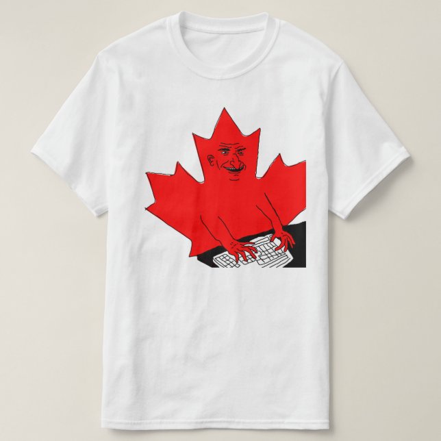 Camiseta Leaf Canadian Poster Meme (Frente do Design)