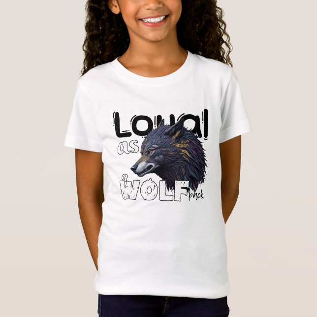 Camiseta Leal como mochila de lobo (Frente)