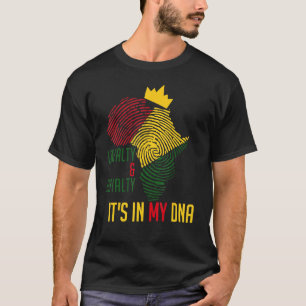 Camiseta Lealdade E Royalty História Negra Mês Dna Preto
