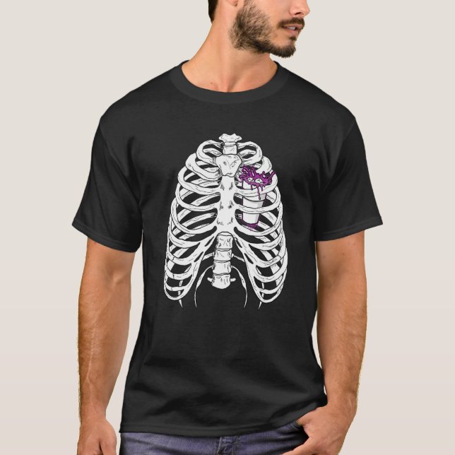 Camiseta Lean Purple Bean Xícara Suja Dupla Ossos da Linha (Frente)
