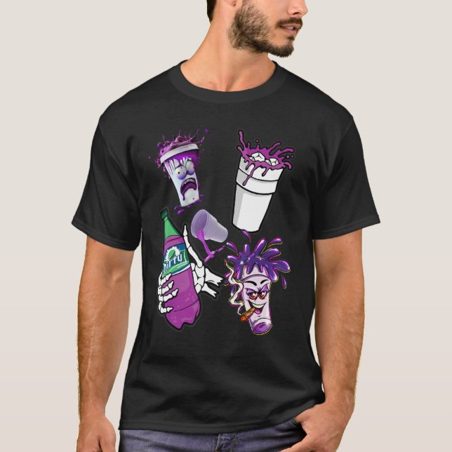 Camiseta Lean  Purple Drank Dirty Double cup Lean Line Smok (Frente)