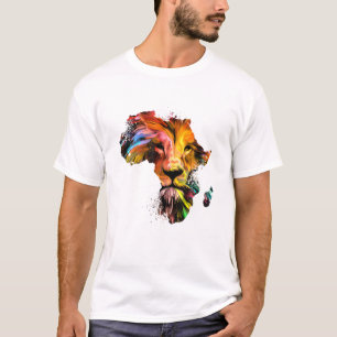 Camiseta Leão Africano Vintage   Face Leão   Zoo Animal  