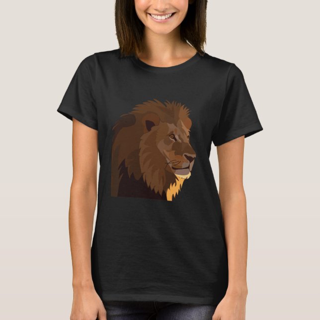 Camiseta Leão Animal Vida Selvagem Leão (Frente)