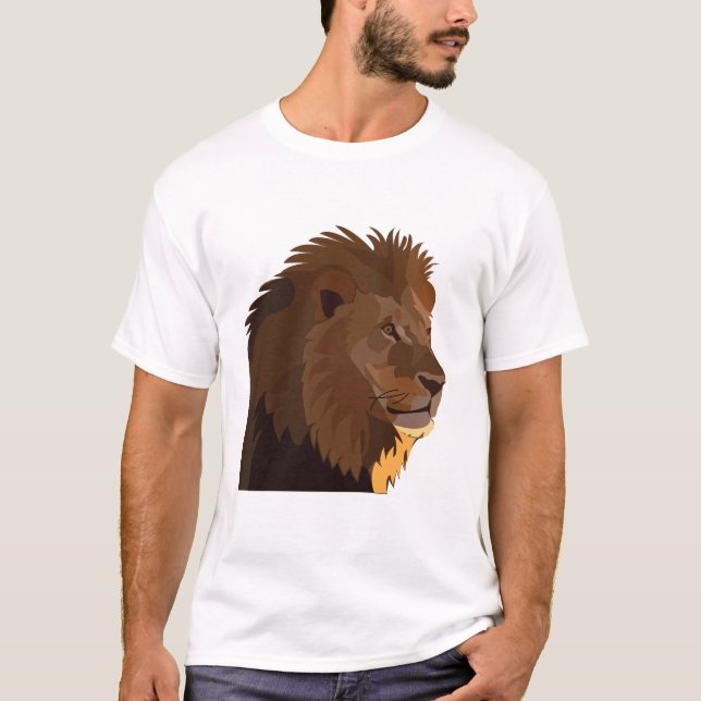 Camiseta Leão Animal Vida Selvagem Leão (Frente)