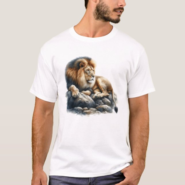 Camiseta Leão Aquarela   (Frente)