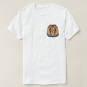Camiseta leão aquarela Leo rei safari animal selva gato