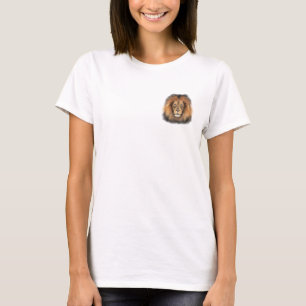 Camiseta leão aquarela Leo rei safari animal selva gato