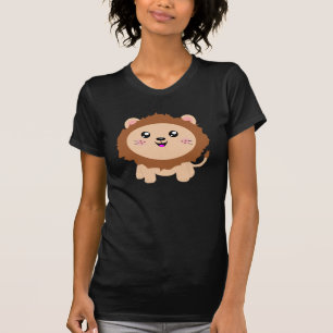 Camiseta Leão bonito dos desenhos animados