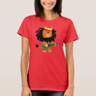 Camiseta Leão bonito dos desenhos animados do t-shirt das