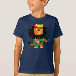 Camiseta Leão bonito dos desenhos animados do t-shirt das