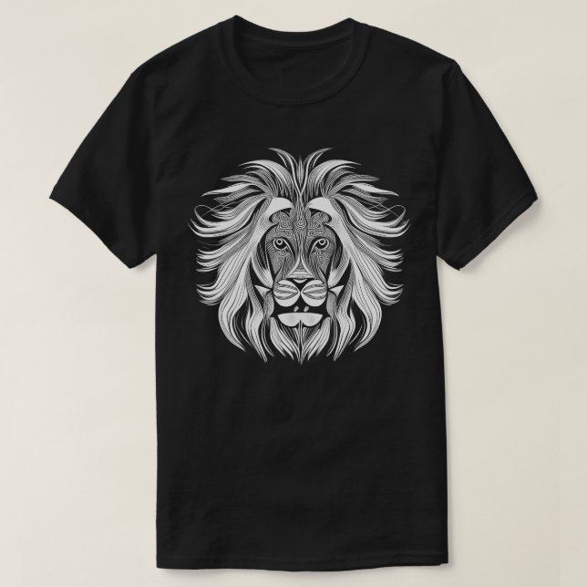 Camiseta leão branco (Frente do Design)