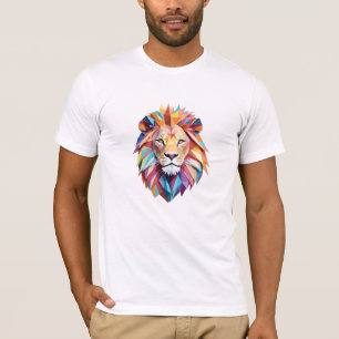 Camiseta Leão Brincando Adorável E Divertido Animal Colorid