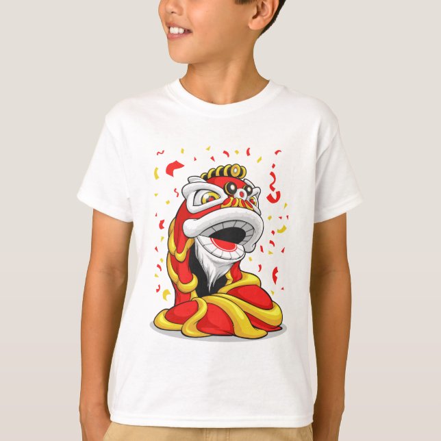 Camiseta Leão chinês do ano novo (Frente)