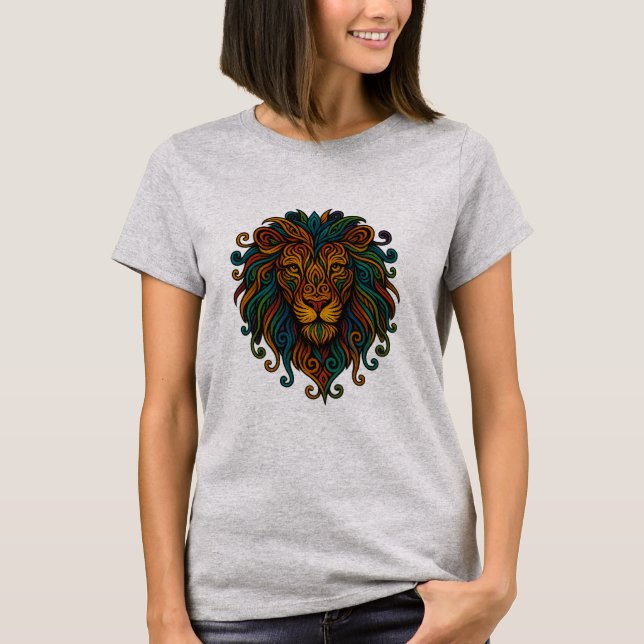 Camiseta Leão Colorido (Frente)