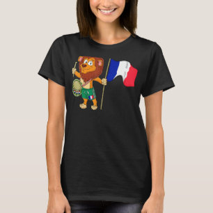 Camiseta Leão com bandeira francesa