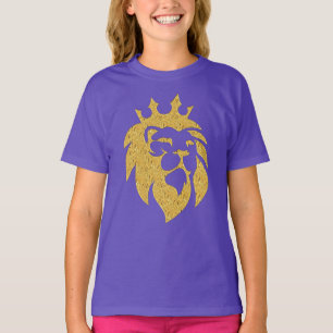 Camiseta Leão com Coroa - Estilo Dourado 1
