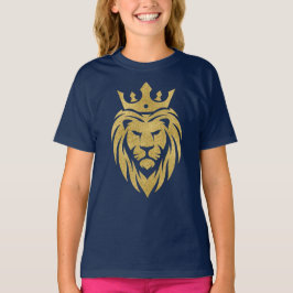 Camiseta Leão com Coroa - Estilo Dourado 3