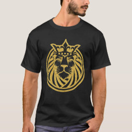 Camiseta Leão com Coroa - Estilo Dourado 4