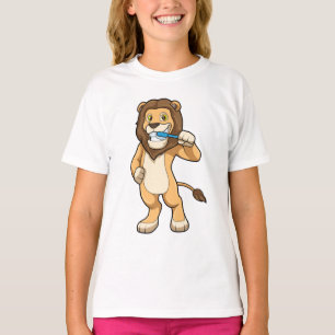 Camiseta Leão com escova de dentes