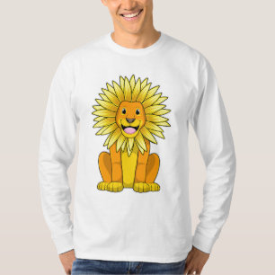 Camiseta Leão com Flor de Girassol