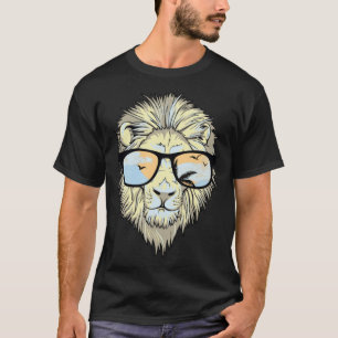 Camiseta Leão com Leão de Sombreado
