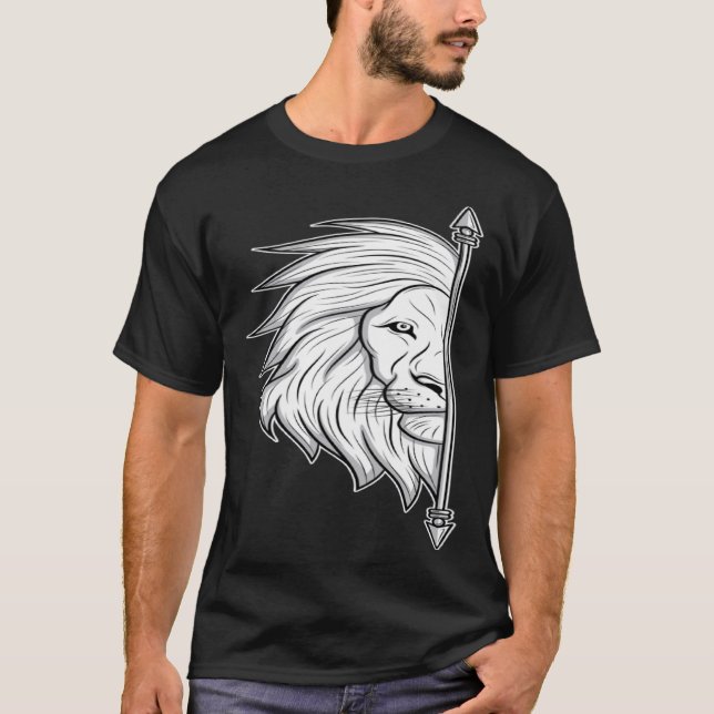 Camiseta Leão com Parceiro de Seta em Casais Casados (Frente)