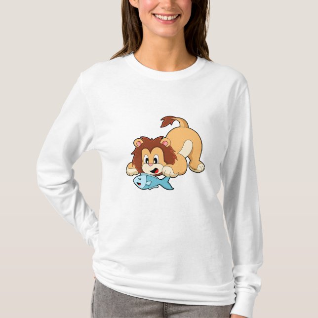Camiseta Leão com Peixe (Frente)