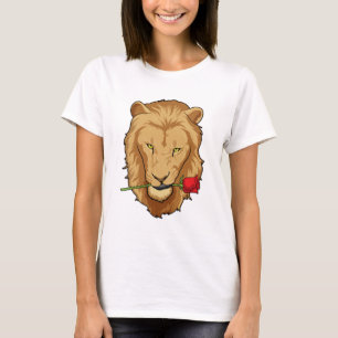 Camiseta Leão com Rosa