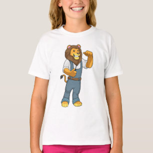 Camiseta Leão como chave de fenda Handyman