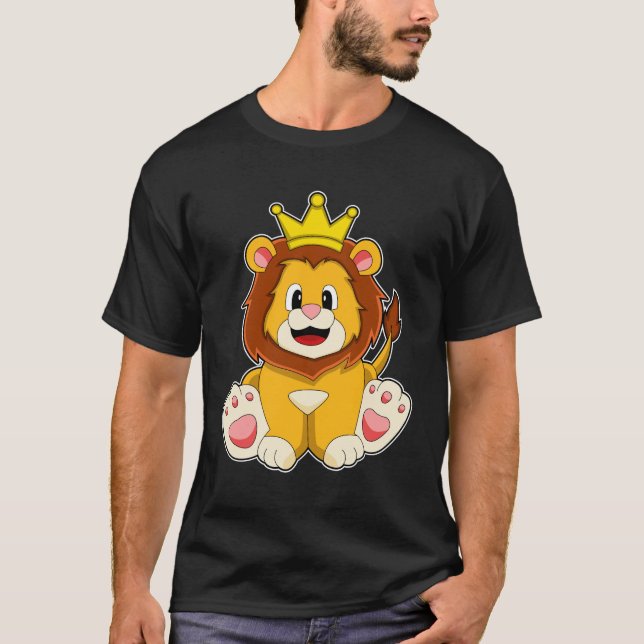 Camiseta Leão como rei com coroa (Frente)