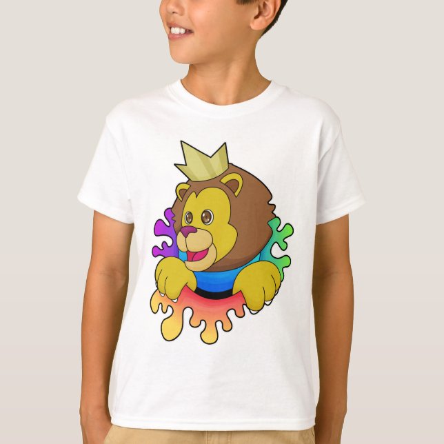 Camiseta Leão como rei com coroa (Frente)