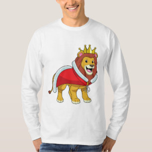 Camiseta Leão como Rei com Coroa e Cabo