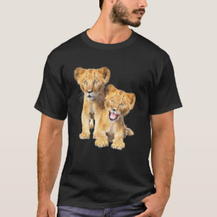 Camiseta Leão, criança de leão, filhote de leão, leão de si